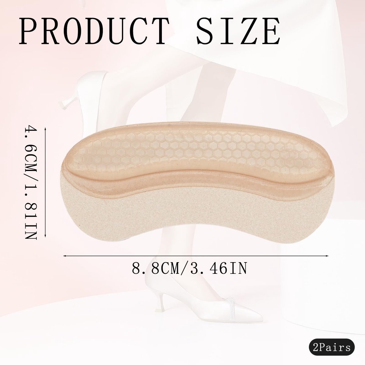 Dailygoods - Hielkussens voor Dames voor Te Grote Schoenen (2 Paar)