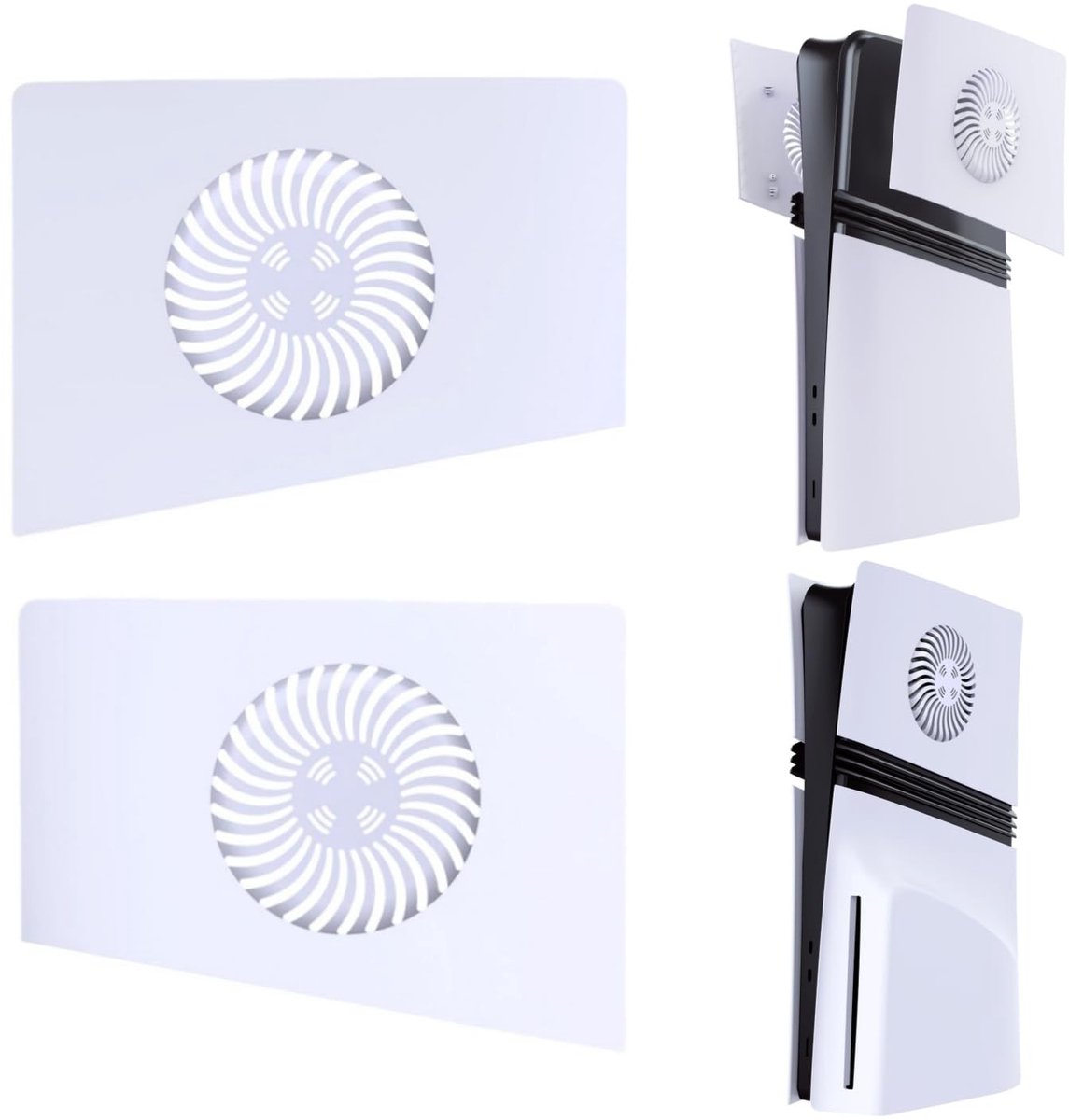 Dailygoods - Dailygoody - Bovenste Afdekplaten Faceplate - Vervangingspanelen PS5 Pro - Koelopeningen Accessoires - Zwart - PS5 Pro Digital/Disc Edition - Per