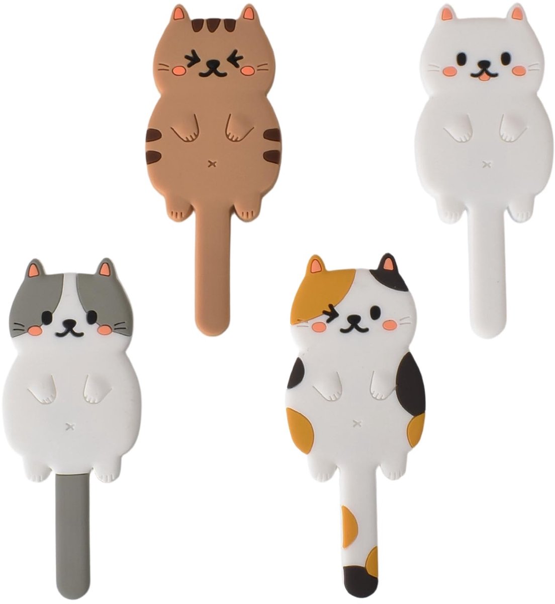 Dailygoods - 4 Stuks Kattensleutelhaken, Magnetische Sleutelhouders voor Huis en Kantoor