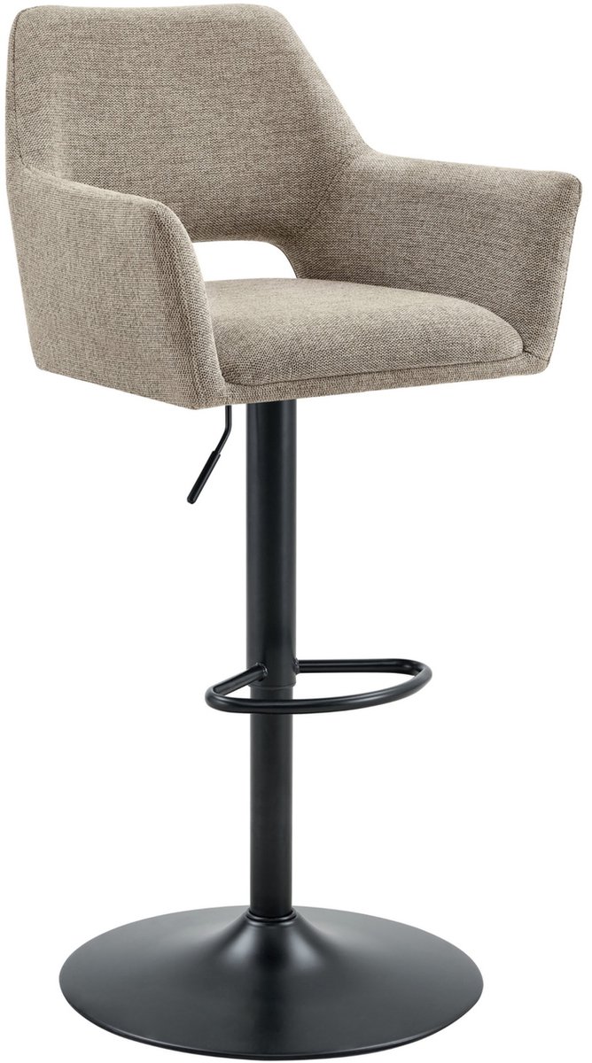 Barkruk Tess Linnen Taupe - Giga Meubel - Set van 2