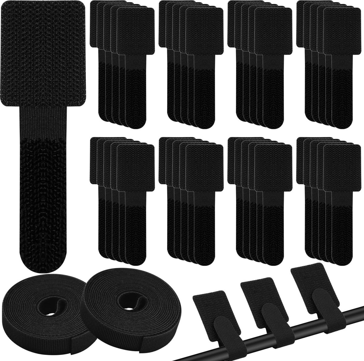 Dailygoods - Set van 40 Haak en Lus Kabel Riemen