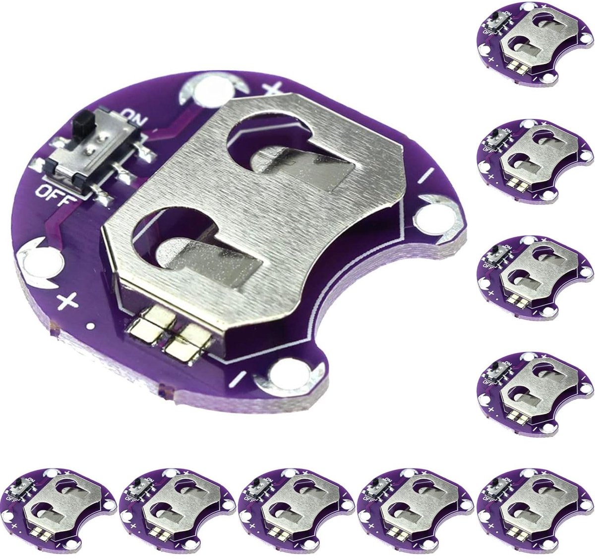 Dailygoods - 10 Stuks Knoopcelbatterijhouder voor Arduino Projecten