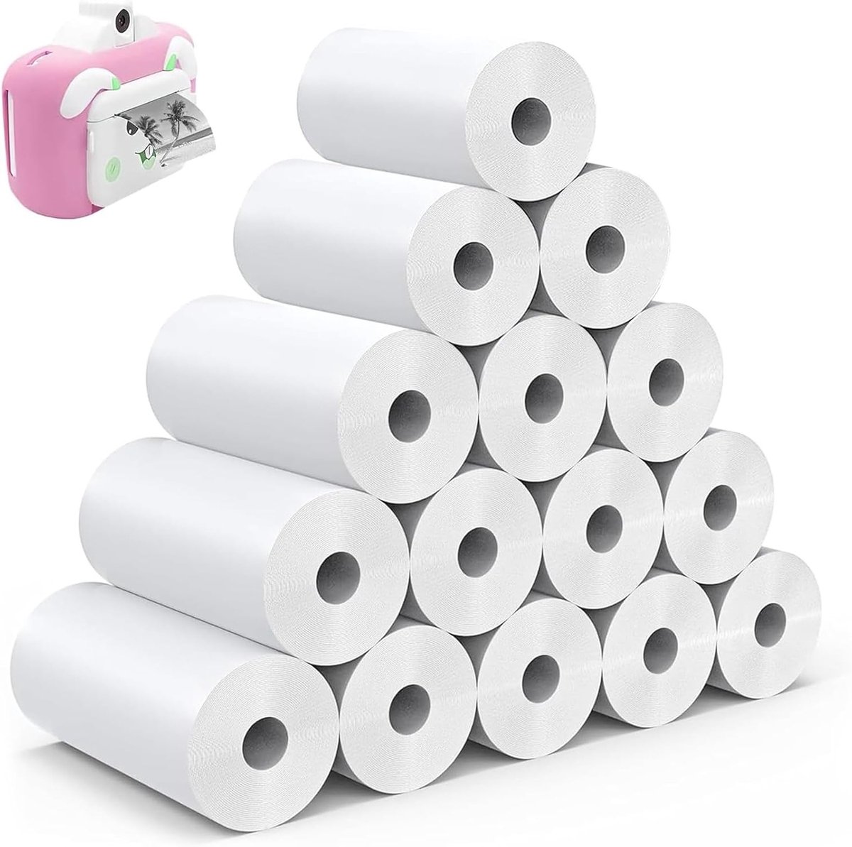 Thermisch papier voor instant camera's, 57 mm x 25 mm, ideaal voor thermische printers, 4.5 m lang