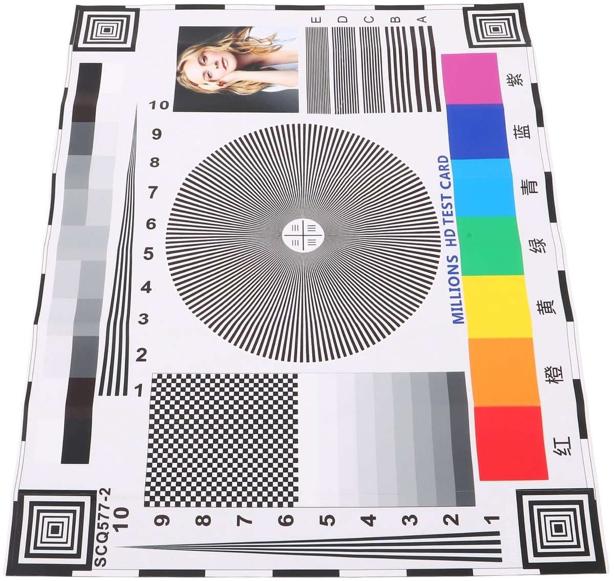 Dailygoods - Universeel Cameratestbord voor Focus en Kleurkalibratie