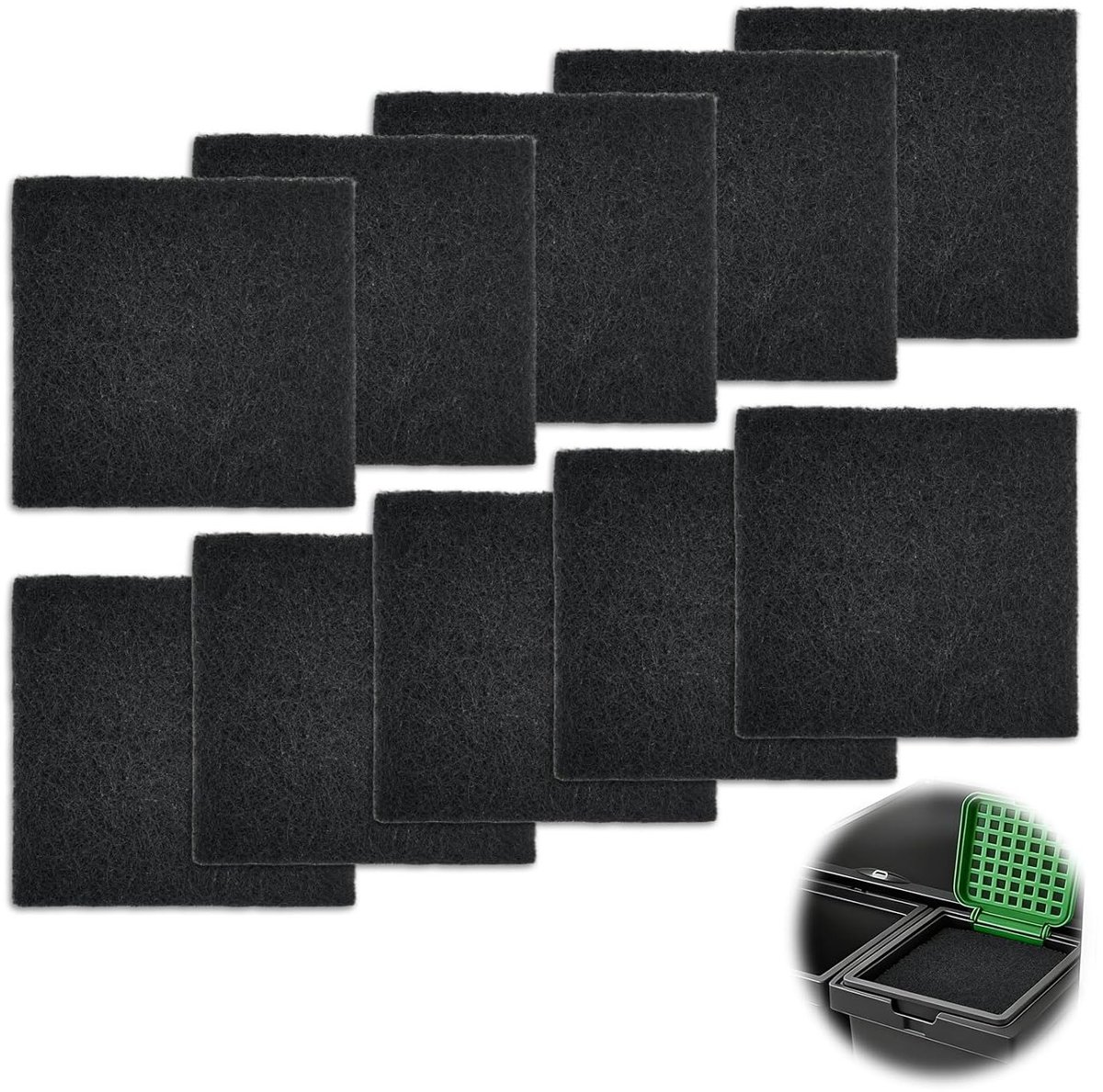 Hoogwaardige Actieve Koolstoffilters voor Bio Afvalbak - 10 Stuks Vervangingsfilters Gesch