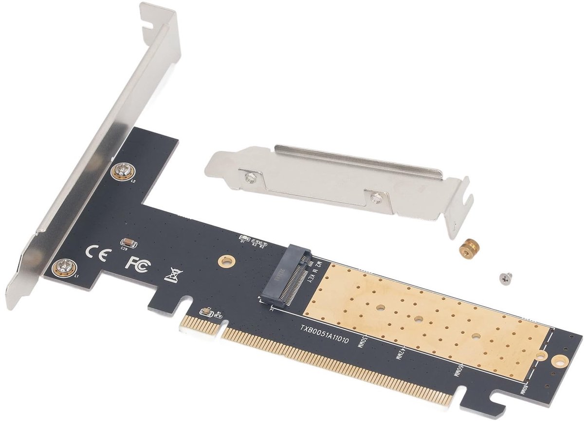 Dailygoody - M.2 Naar PCIe 3.0 X 16 Adapter - Hoge snelheidsprestaties - Halve hoogte - SSD - Professionele PCI Express uitbreiding - Geschi...