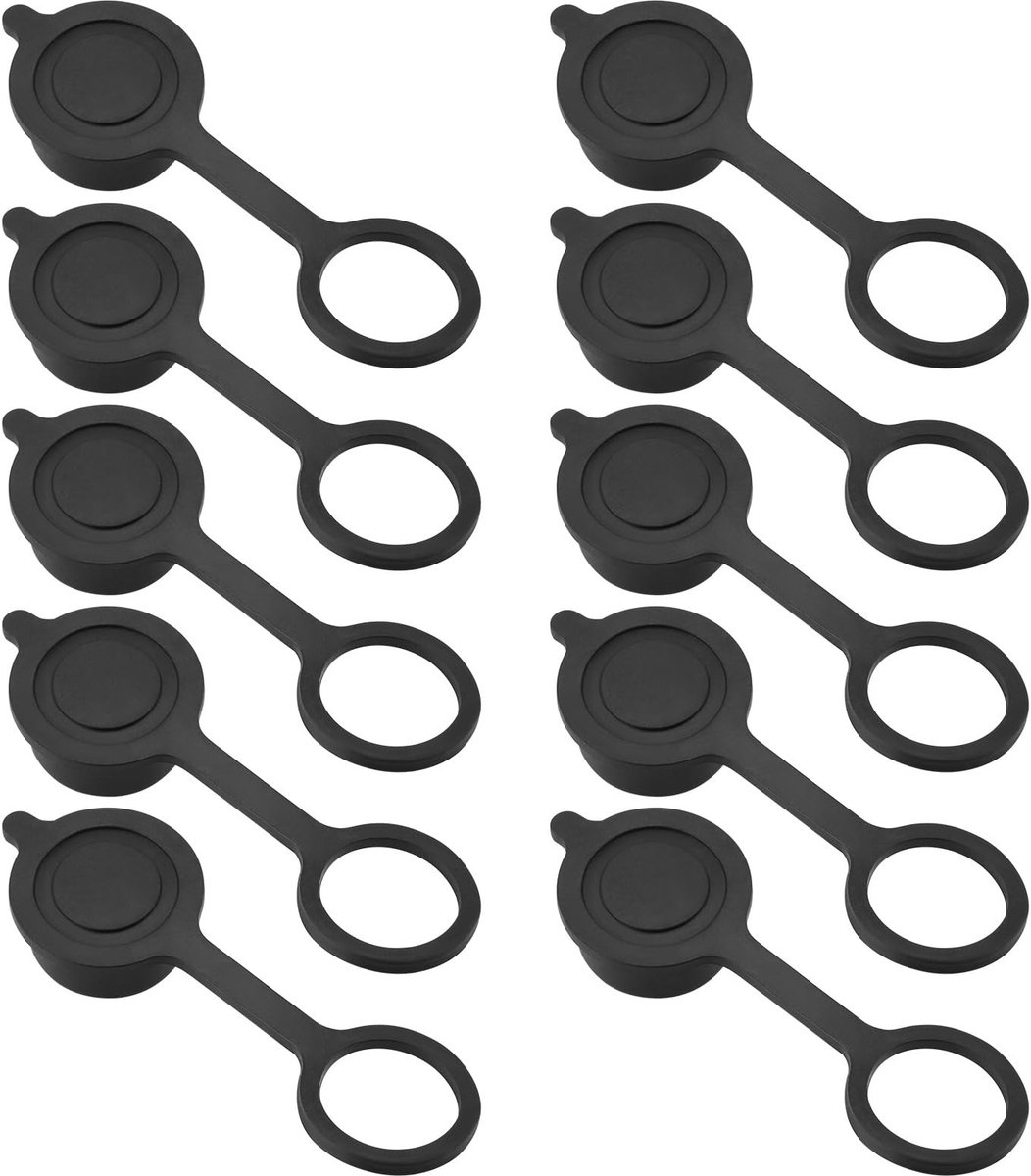 Dailygoods - 10 Stuks GX12 Aviation Connector Rubber Caps - Bescherming voor Verbindingen