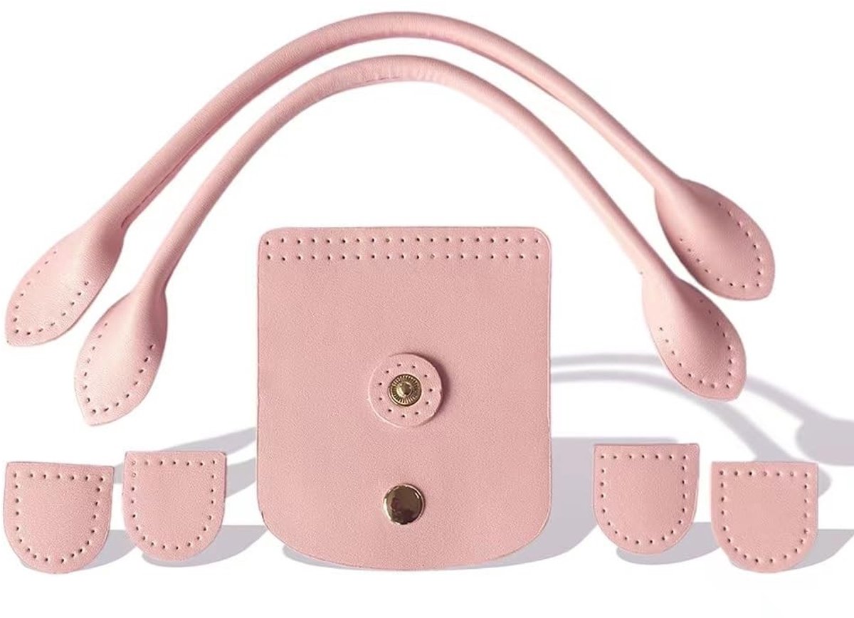 Dailygoody - Doe-het-zelf tassenaccessoires - PU tas handvatten - Roze - Tas bodem - Geschikt voor handtassen - Kunstleer