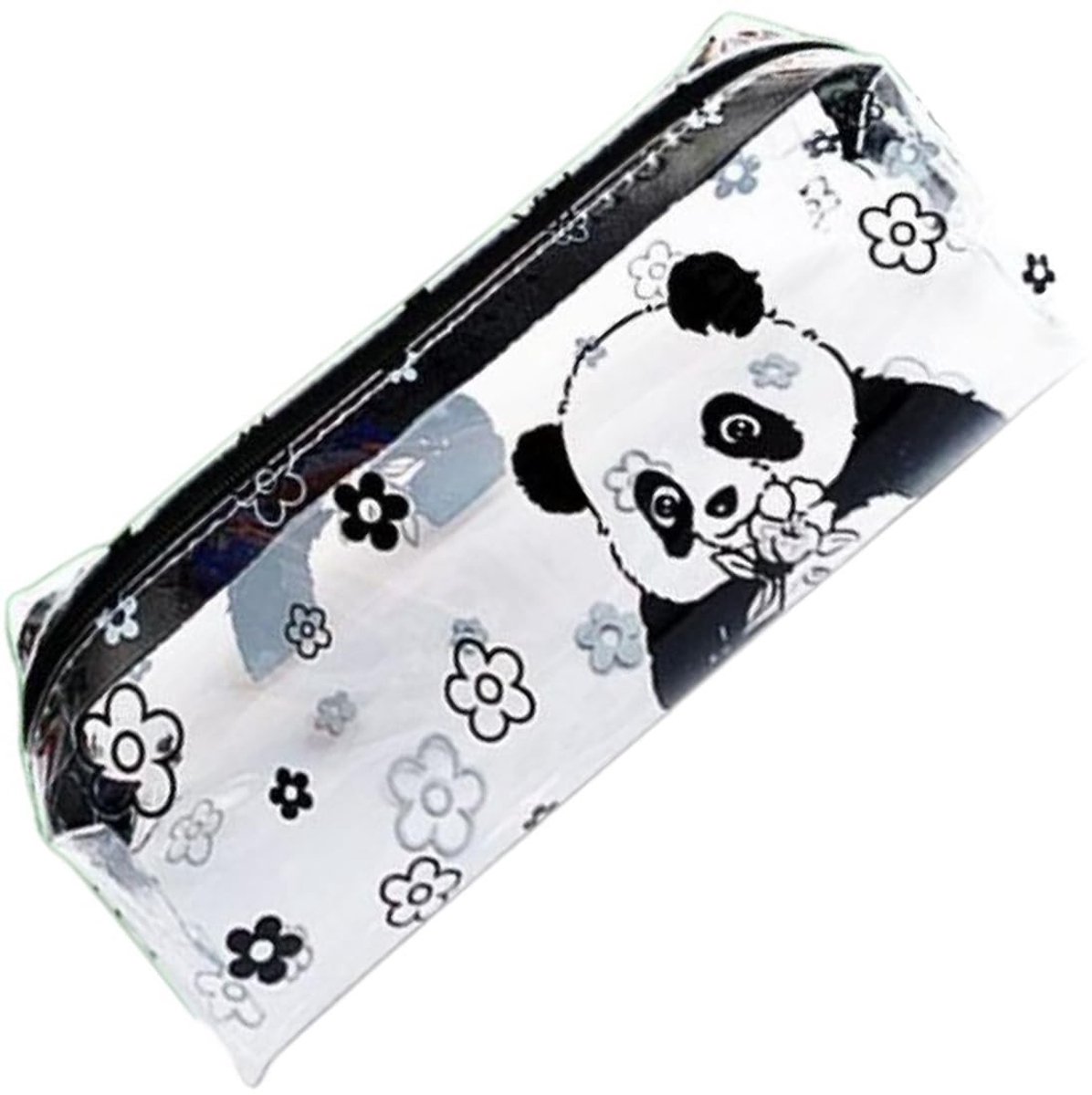 Dailygoody - Panda pennenetui - Transparant etui - Waterdicht en duurzaam - 18,5 x 5 cm - Schrijfwaren - Perfect voor scholieren - Lichtgewicht ontwerp