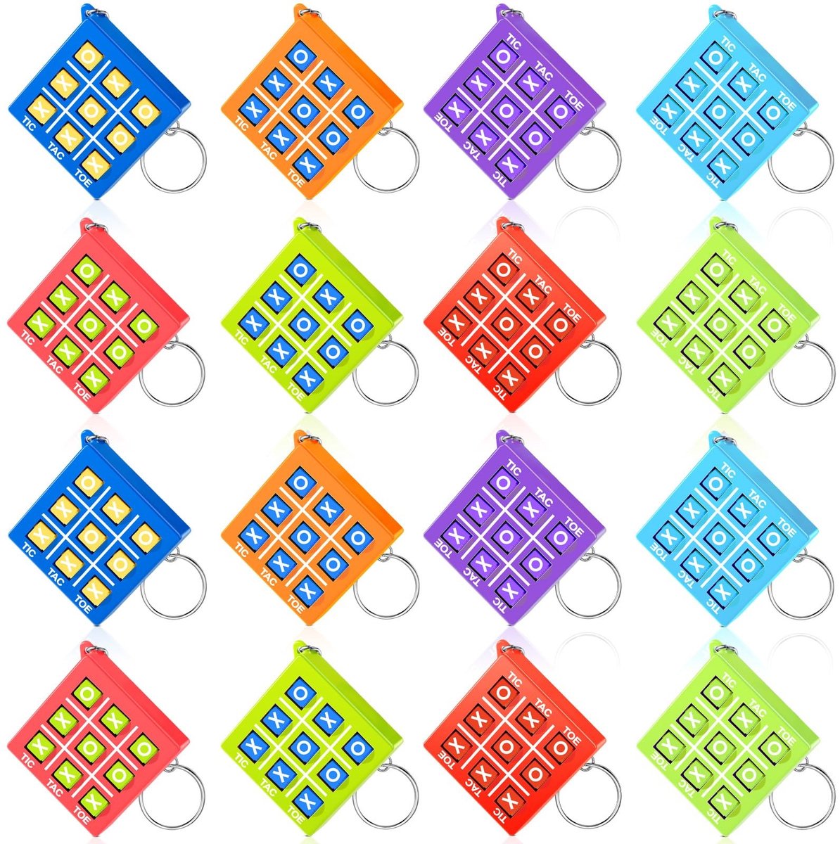 Dailygoody - Tic Tac Toe Game - Sleutelhanger voor kinderen - Licht en draagbaar - Mini Tic Tac Toe - Perfect als cadeau - Geschikt voor jongens