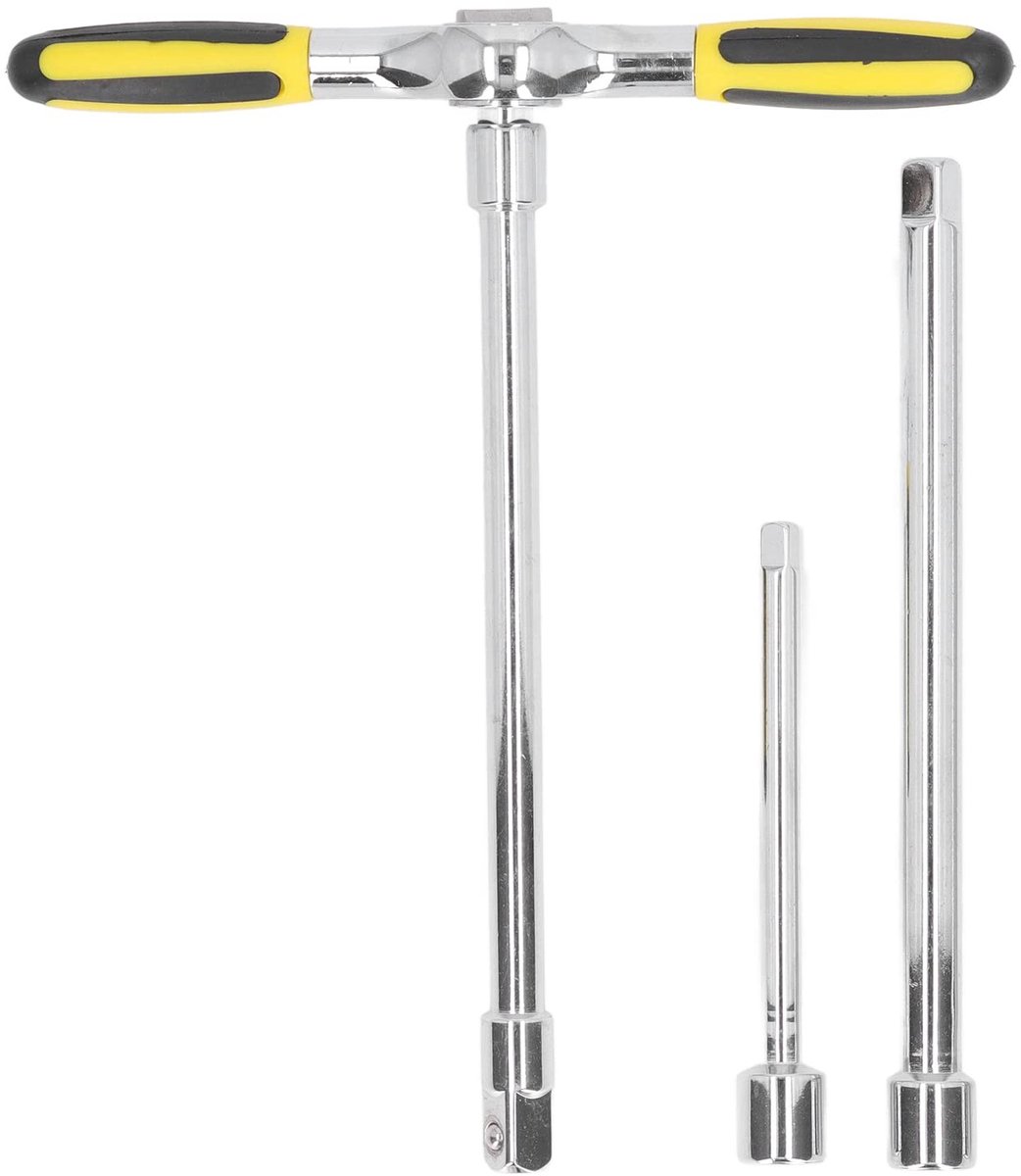 Dailygoody - Professionele Ratelsleutel met T-handgreep - Omkeerbare Ratel voor Auto- en Mechanische Reparaties