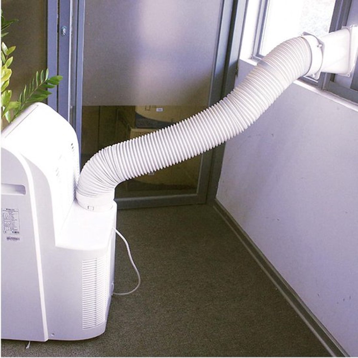 Airco Afvoerslang - Flexibele afvoerslang voor airconditioning - Universele mobiele airco slang - 13 cm diameter - 200 cm lengte - Uittrekbaar & Duurzaam - Eenvoudige Installatie - Geschikt voor Mobiele Airco’s - Installeer met de klok mee – foto 2