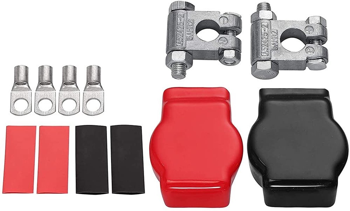 Dailygoody - Batterij Terminal Set - Militaire Specificatie - Snelkoppelingsklemmen - Geschikt voor Auto en Boot - Zinklegering - Ideaal voor Marine e..