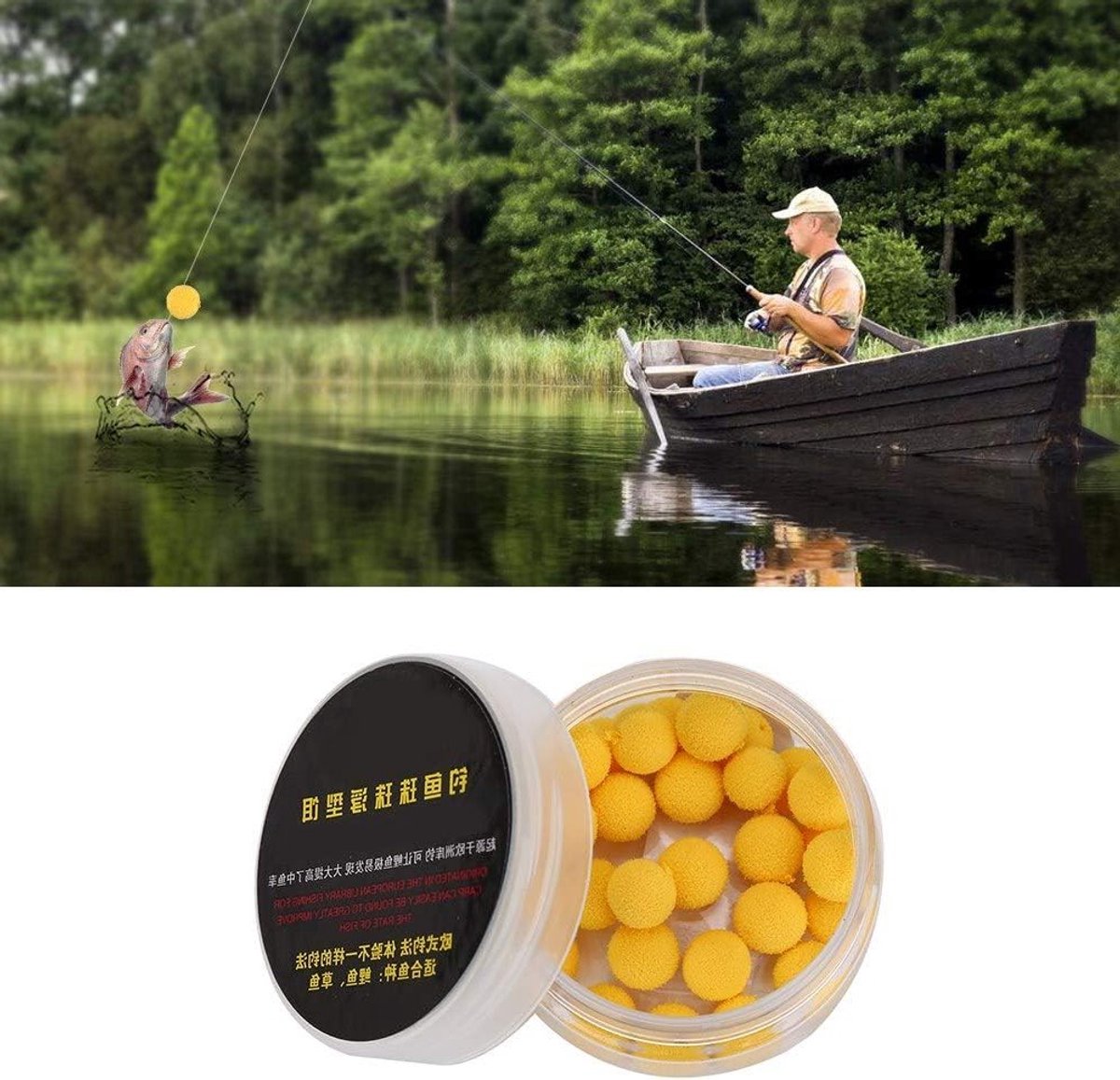 Pop Up Foam Boilies voor Karpervissen, 30 Stuks, Gele Drijvende Aas met Uitstekende Prestaties en Hoge Drijfvermogen