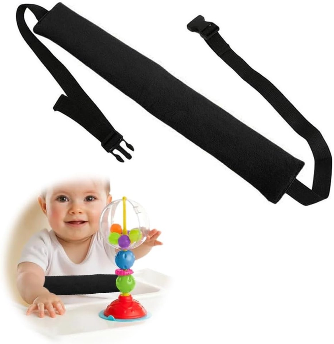Verstelbare Kinderstoel voor Baby's, Bescherming voor Winkelwagentjes, Draagbare Eetstoel met Veilige Gordel en Comfortabel Ontwerp voor Kinderen