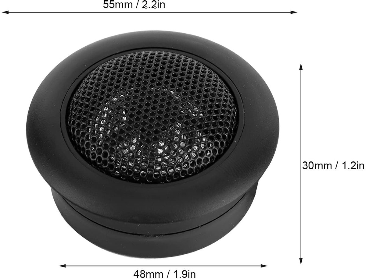 Dailygoods - Dailygoody - Autoluidsprekers - Tweeter - Hoge geluidskwaliteit - Universeel - Geluidsversterking - 200 W - Geschikt voor auto - Compacte vorm