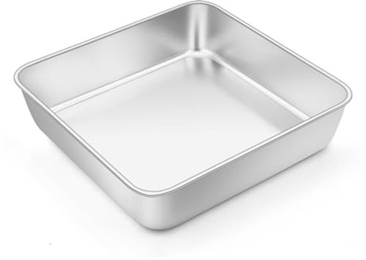 Vierkante Bakvorm RVS 20x20 cm - Duurzaam en Vaatwasmachinebestendig