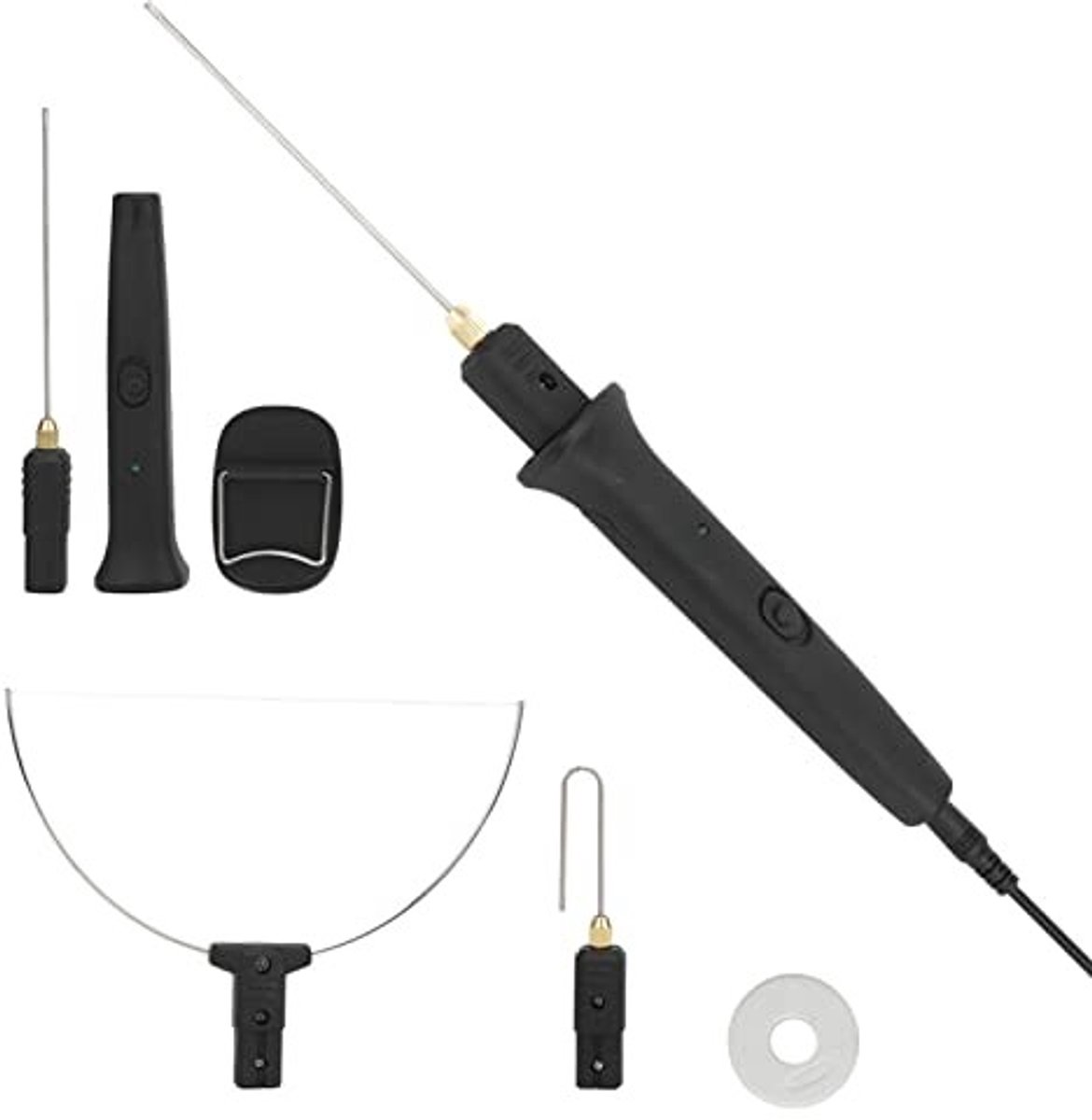 Dailygoods - Dailygoody - 3 in 1 Schuimsnijder - Elektrische Snijmachine - Ergonomisch Handvat - Zwart - Piepschuim Snijden - Geschikt voor Hobbyisten - 100 M