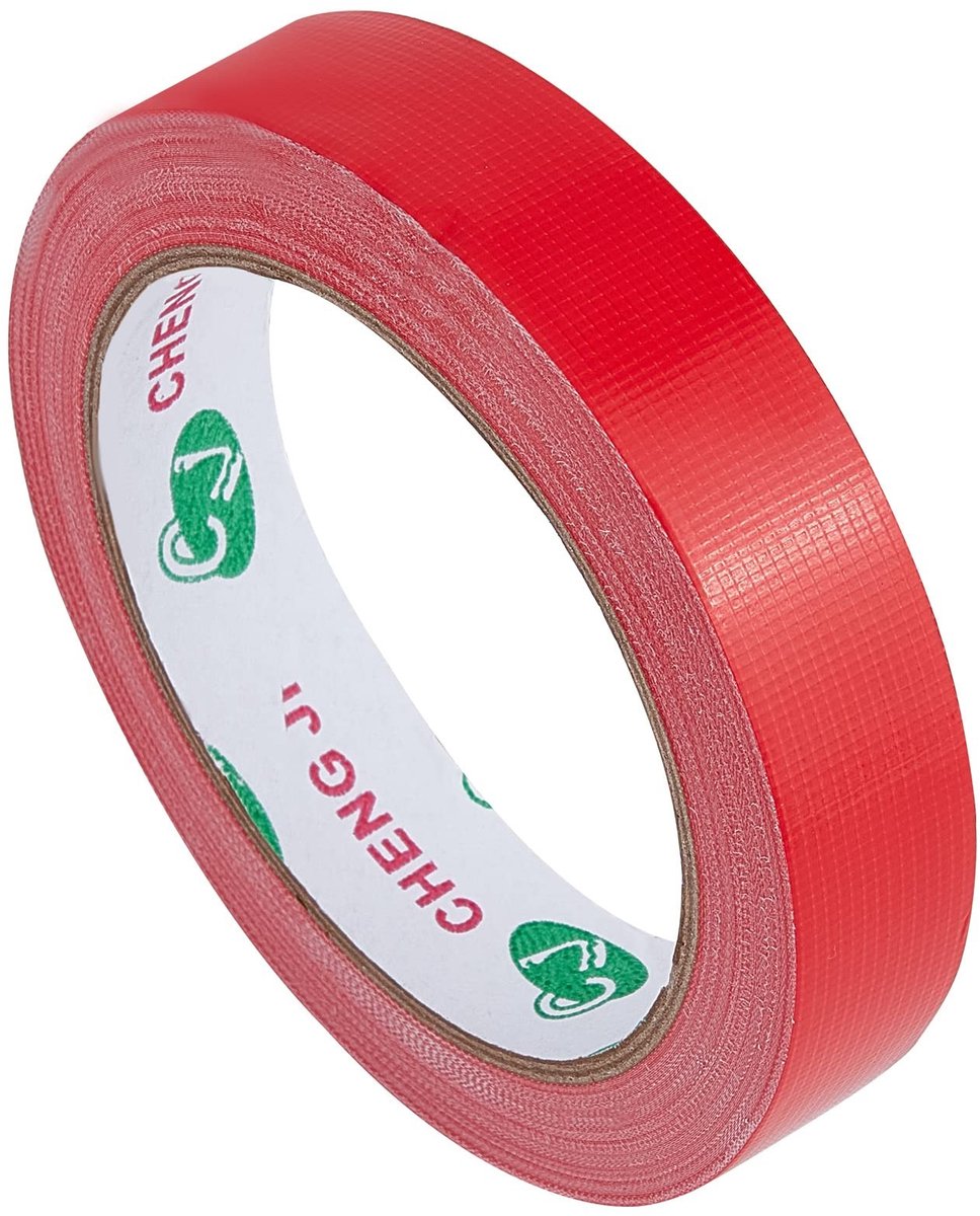 Dailygoods - Dailygoody - Boekbind-reparatietape - Rode weefseltape - Sterke hechting - 20 mm x 20 m - Geschikt voor boekbinders - Ideaal voor knutselen