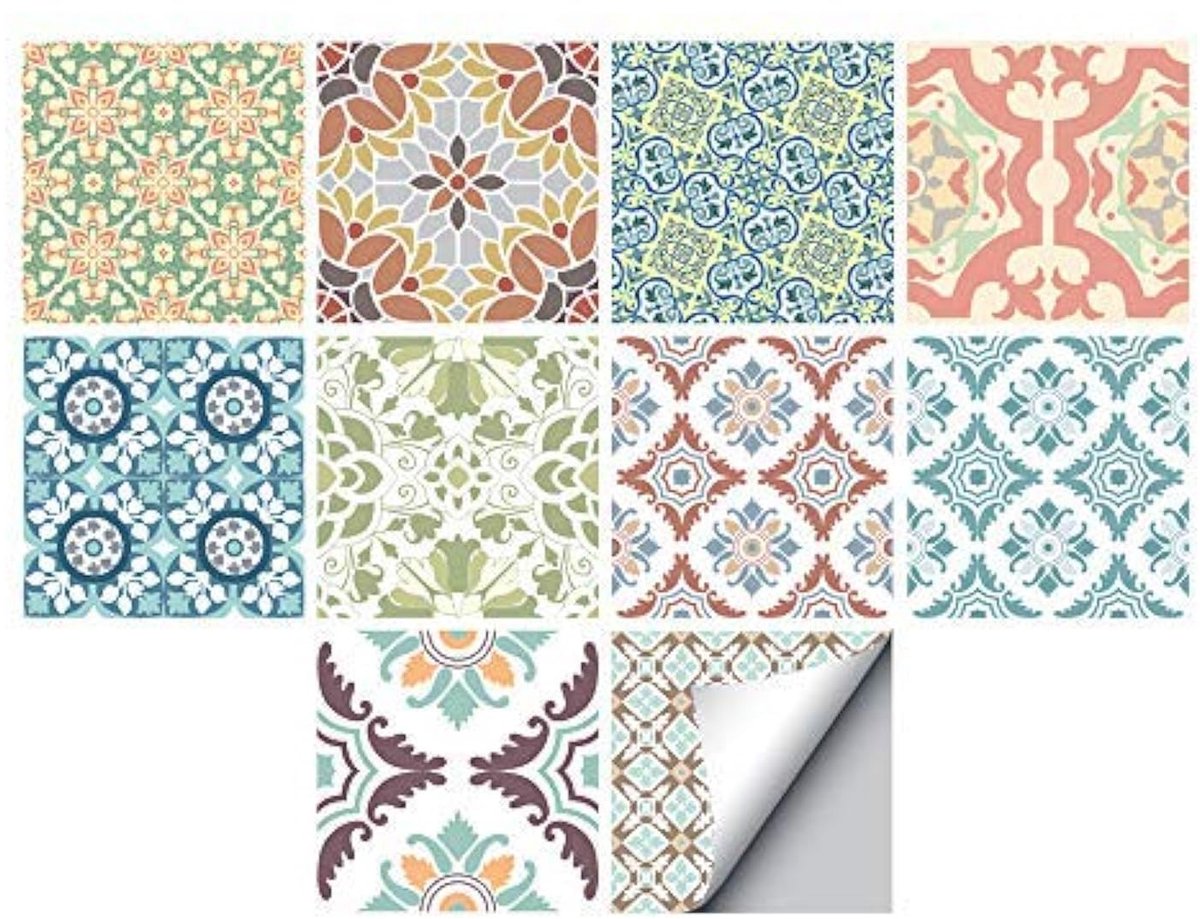Dailygoods - Dailygoody - Zelfklevende Tegelstickers voor Muur en Vloer - Set van 10 - 15 x 15 cm - Waterdicht en Verwijderbaar