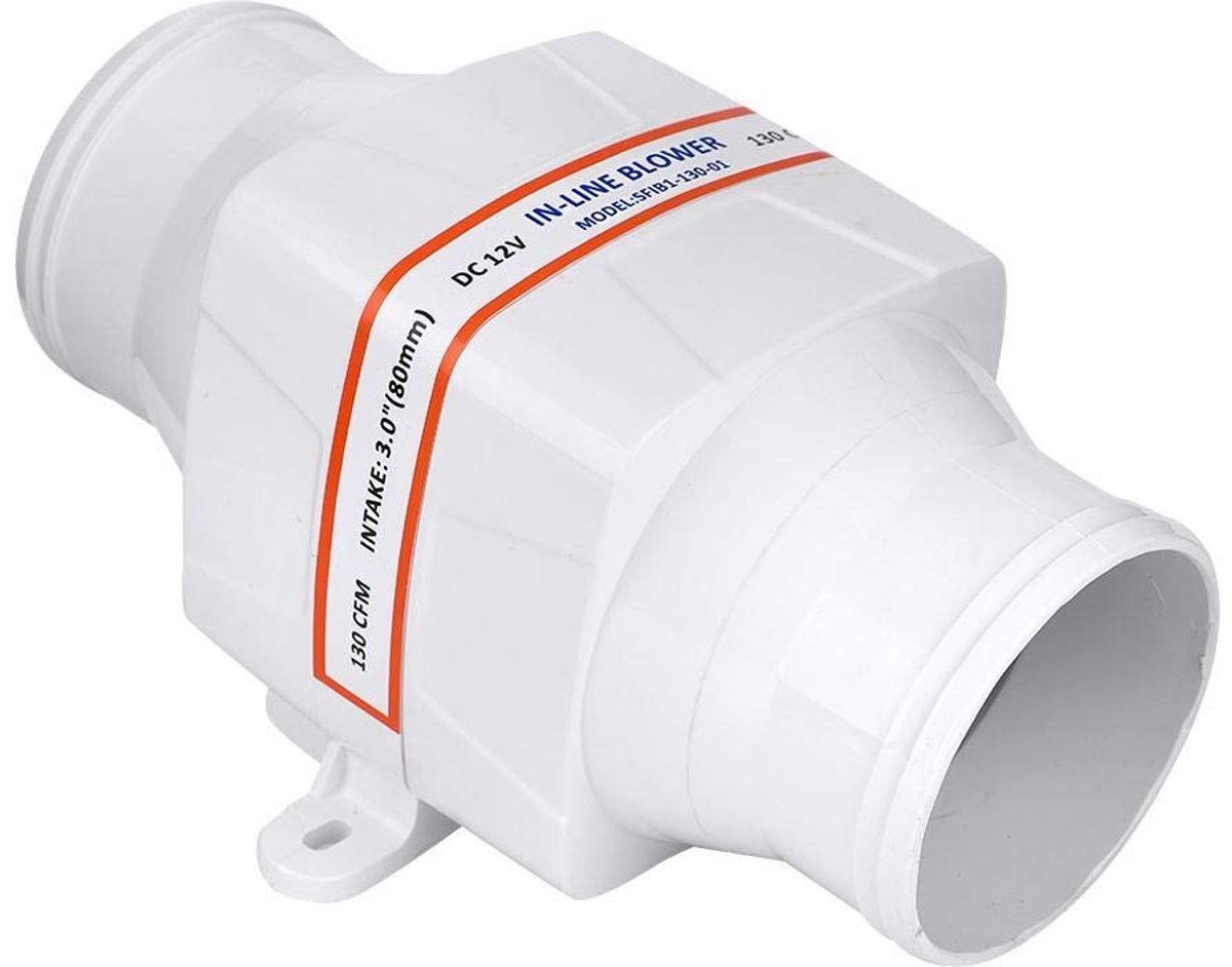 Dailygoods - Dailygoody - Air Fan - Waterdichte ventilator - Stil en efficiënt - Wit - Luchtcirculatie - Perfect voor boten, caravans en gebouwen