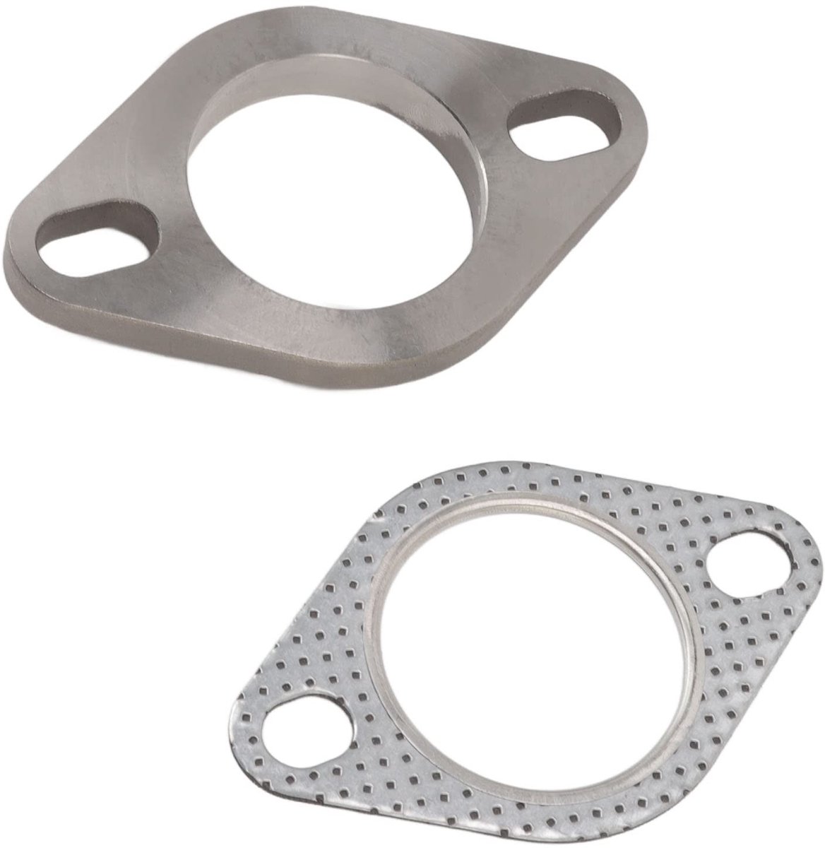Dailygoods - Dailygoody - Uitlaatflensverbindingsset - Roestvrijstalen Uitlaatflens - Hoge temperatuur bestendig - 2 Inch - Afdichtingsset - Geschikt voor uitlaatp...