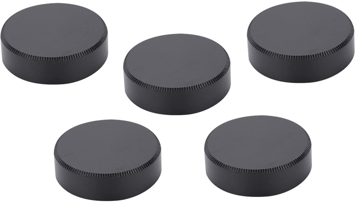 Dailygoods - Dailygoody - Achter Lens Stofkap - 5 Stuks - Bescherming voor Camera - Zwart - 25mm - Hoge kwaliteit