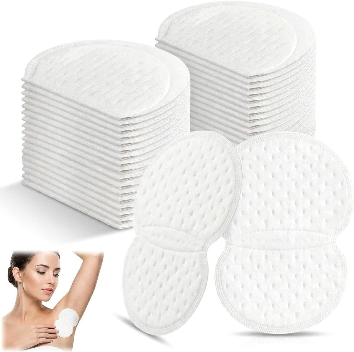 80 Stuks Onderarm Pads voor Mannen en Vrouwen, Zelfklevend, Onzichtbare Zweetkussens voor Comfort en Bescherming tegen Zweetvlekken