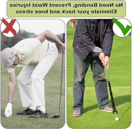 Vouwbare Golfbal Oppikker met Zuignap - Handige Accessoire voor Golfer, Putter Grip en Rugbeschermer - Set van 6 Stuks — afbeelding 3