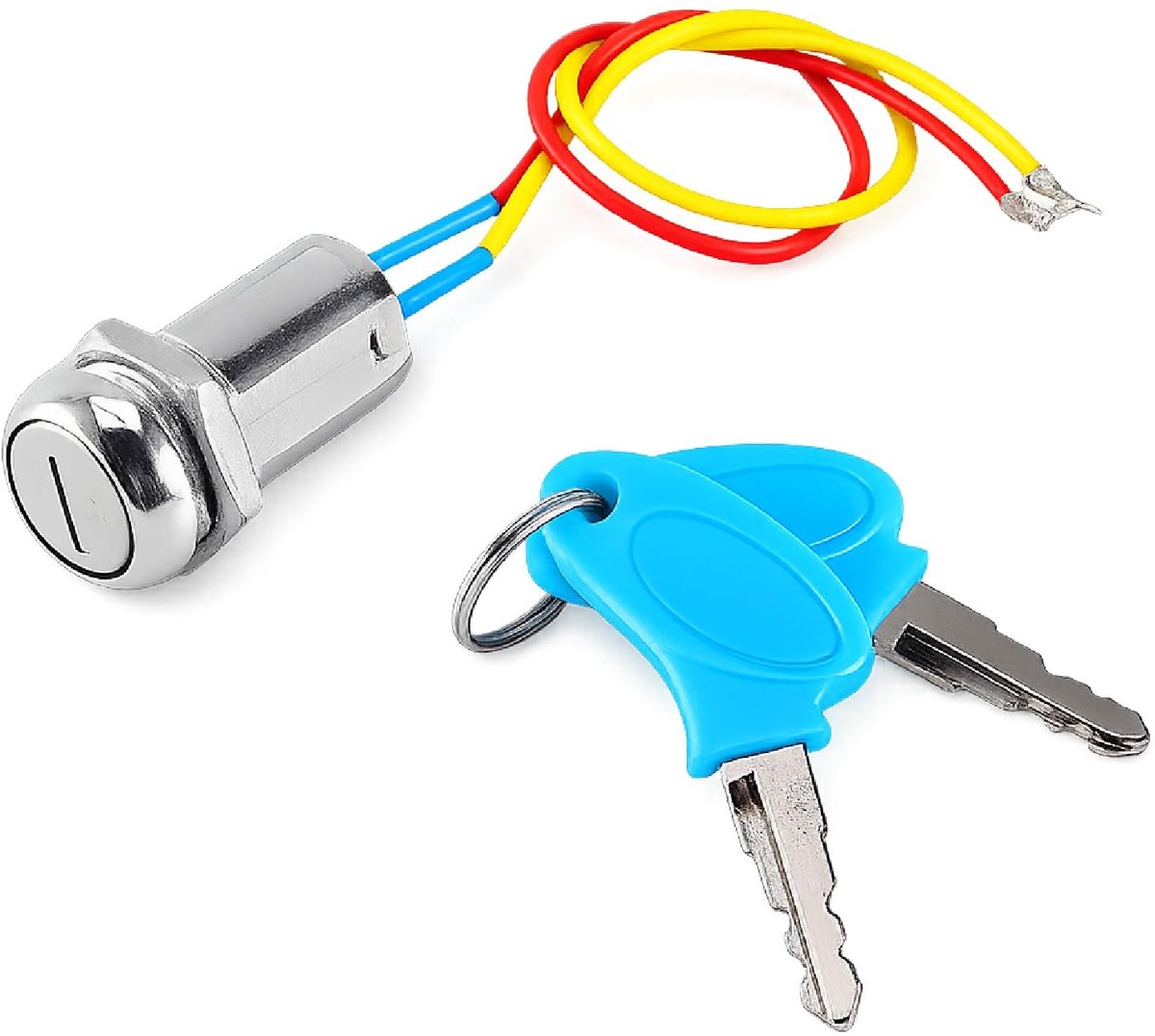 Dailygoods - Dailygoody - Universele Motorfiets Startschakelaar - 2 Draad - Betrouwbare Kwaliteit - Multi - Scooter Startknop - Geschikt voor Karting, Vouwfie