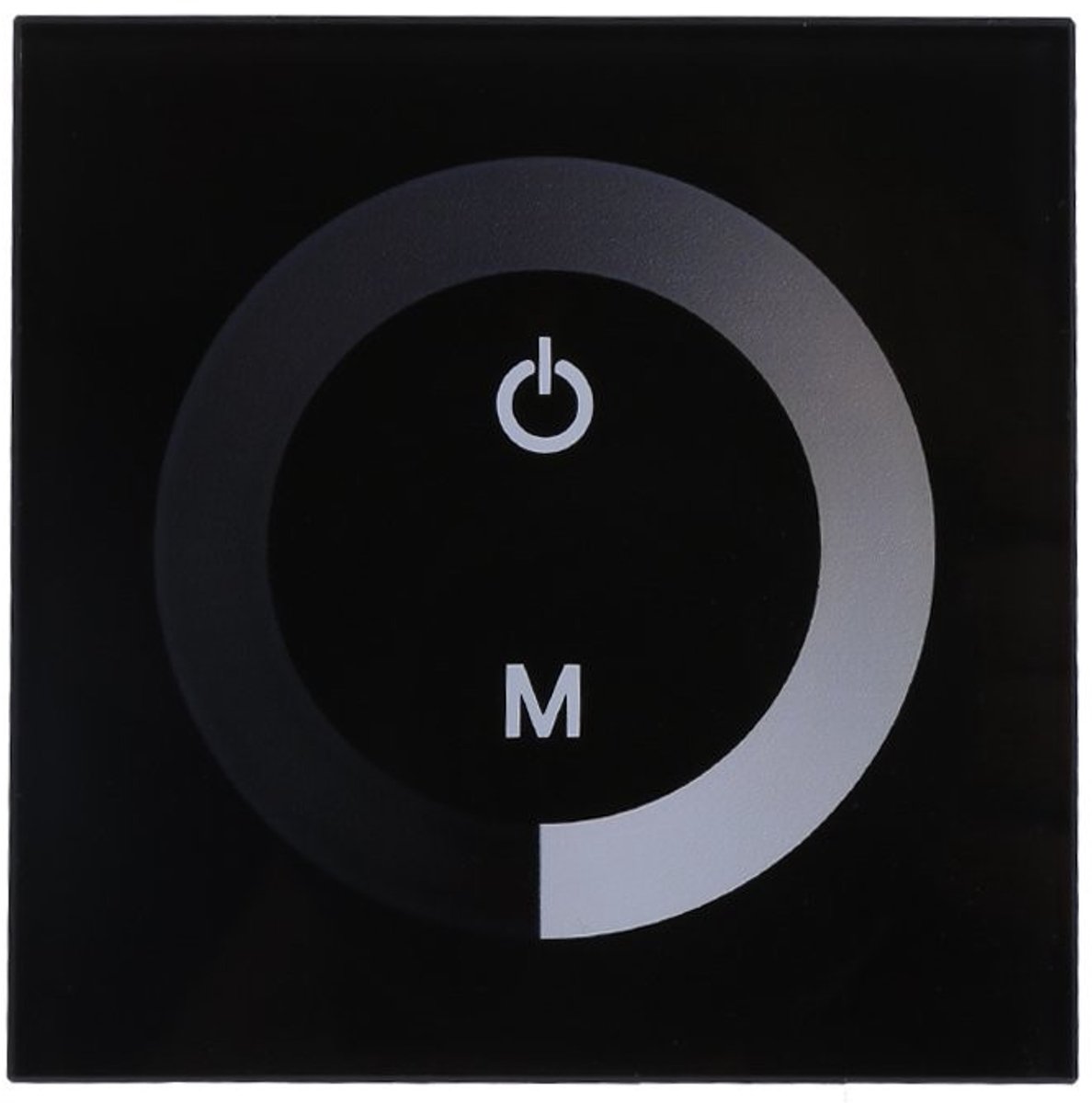 Dailygoods - Dailygoody - Wandmontage Touch Panel Controller - LED Dimmer Schakelaar - Zwart - Enkele Kleur Touch Panel - Geschikt voor LED Strip - 12V-24V