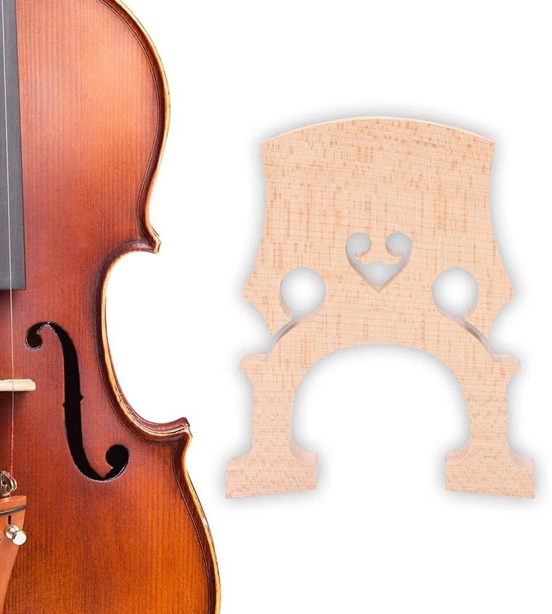 Dailygoods - Dailygoody - Cello Brug - Vervangende Onderdelen - Esdoorn Hout - Accessoires voor Orkestrale Snaren - Geschikt voor 4/4 en 3/4 Cello