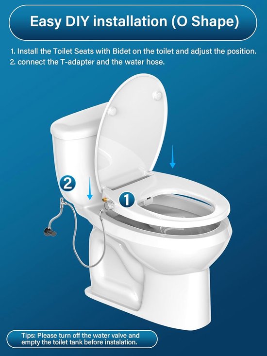 Abattant WC LifeStages® avec bidet, fermeture automatique, non