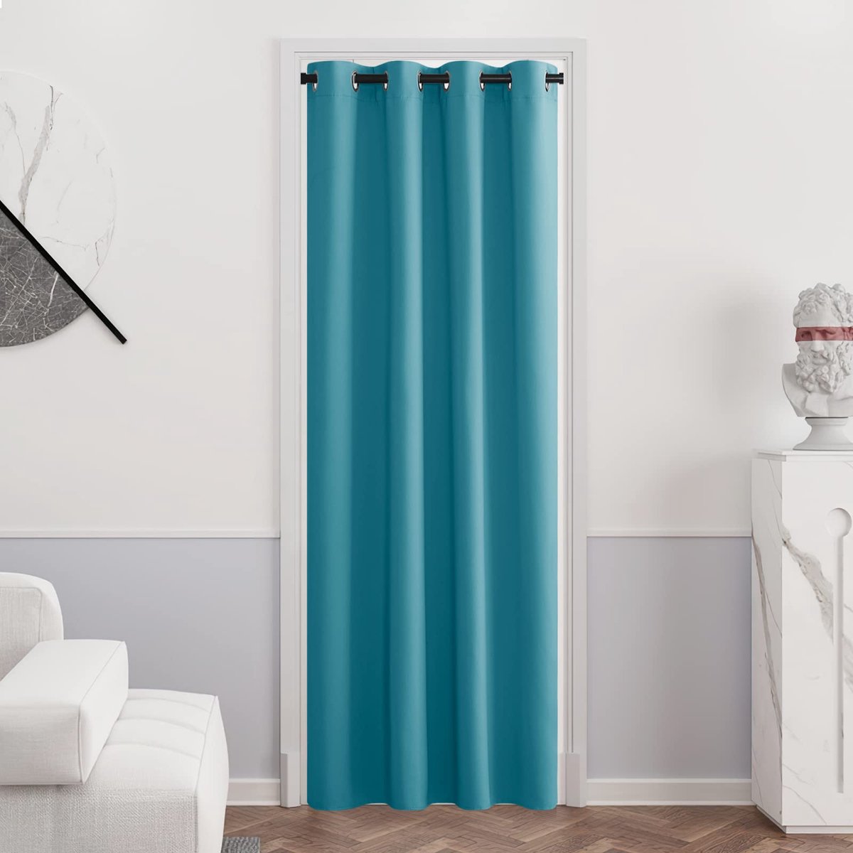 Unyqoos Gordijnset voor Optimale Lichtbeheersing en Privacy in Slaapkamer of Woonkamer lchtblauw