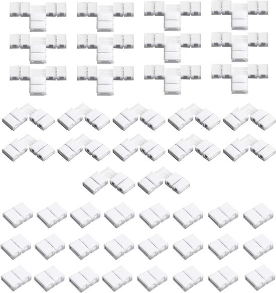 Pumwoy 30 stuks elektrische snelverbinders voor 18-22 AWG, connectoren voor 2-polige kabels, 12 V, laagspanningsconnector zonder strippen, 2-polige aansluiting voor auto, audio, video, luidspreker