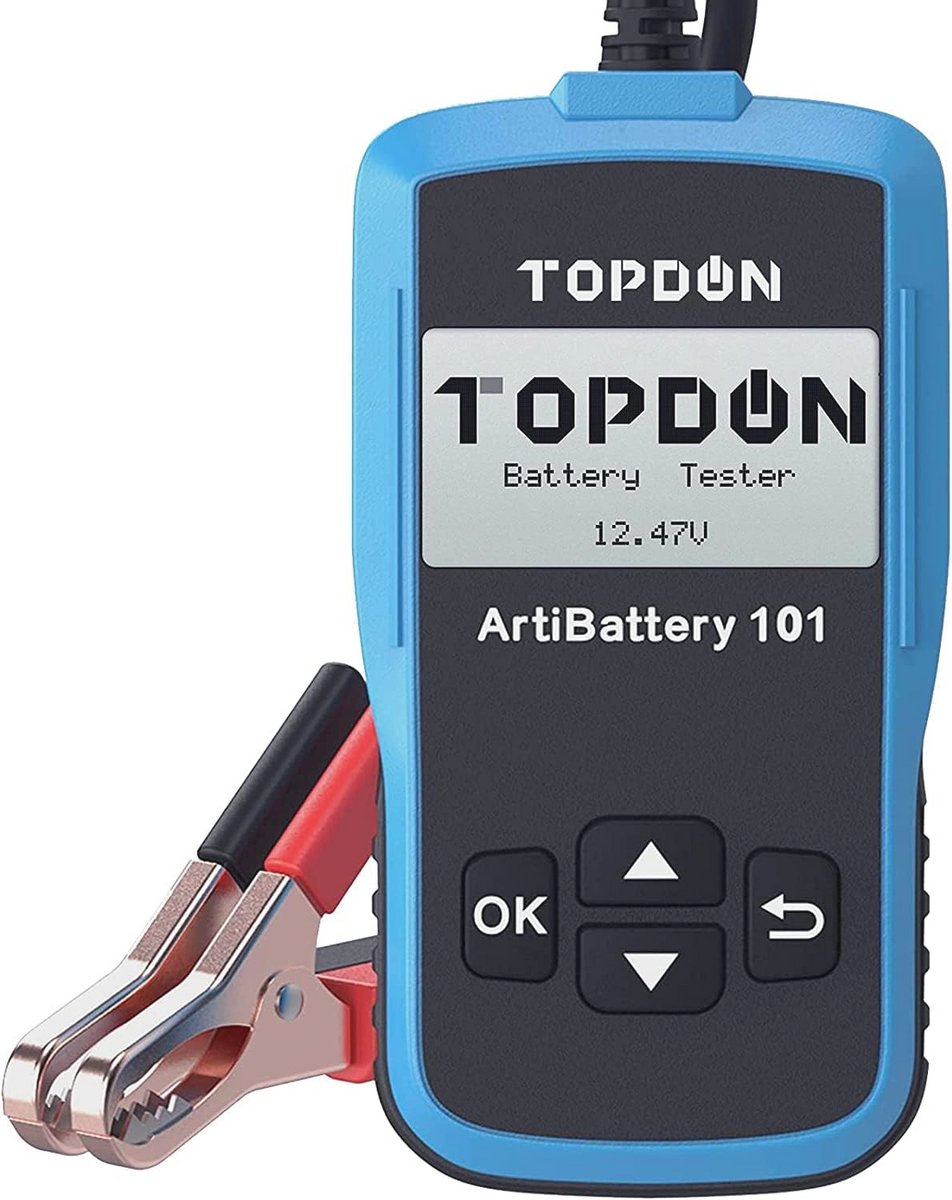 Professionele 12V Auto Batterij Tester en Laadsysteem Analyzer - Geschikt voor Auto's, SUV's en Lichte Vrachtwagens