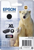 Epson 26XL - 12.2 ml - XL - zwart - origineel - blisterverpakking met RF / akoestisch alarm - inktcartridge - voor Expression Premium XP-510, 520, 600, 605, 610, 615, 620, 625, 700, 710, 720,