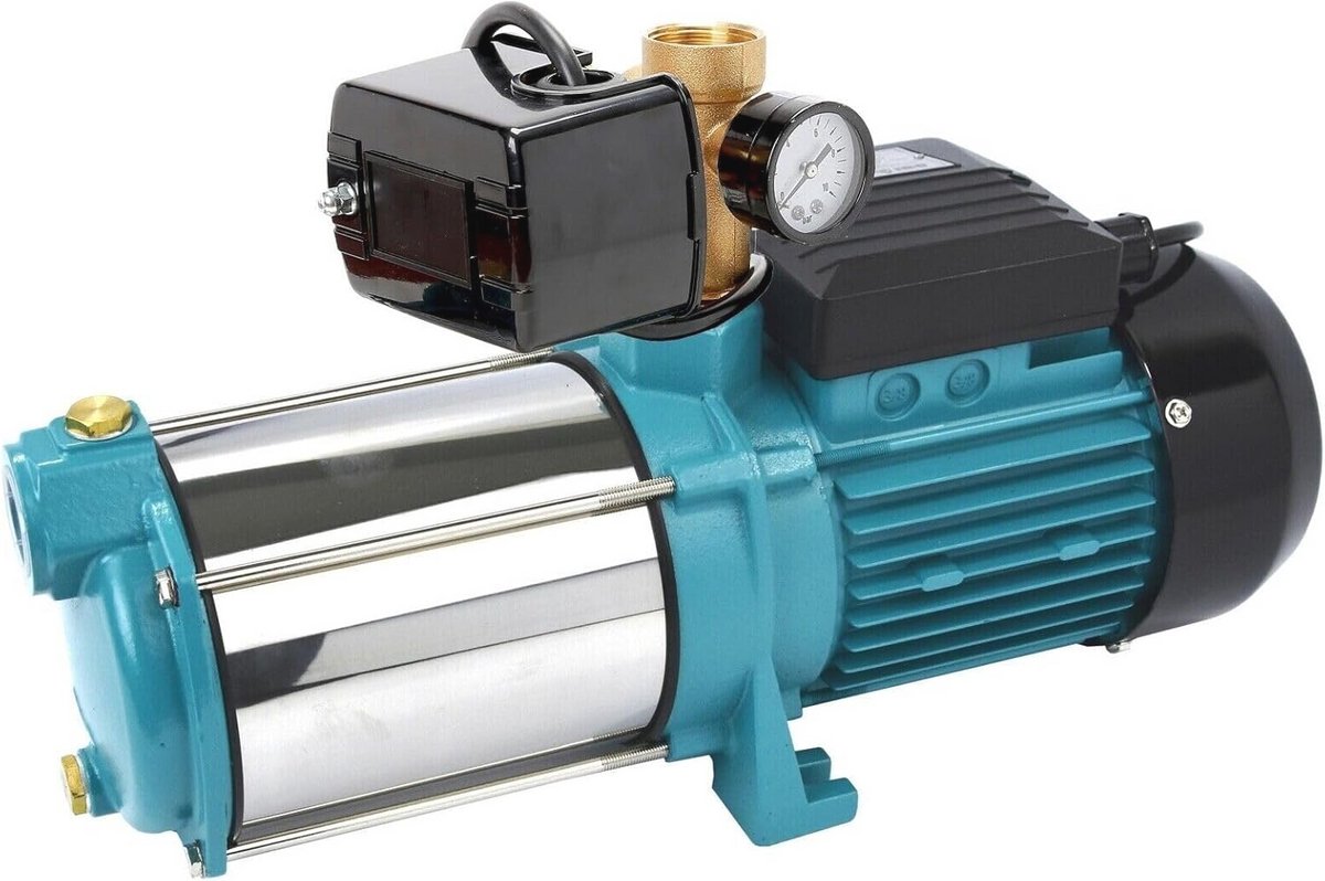 Centrifugaalpomp 1300 watt, 6000 l/u, 5,5 bar met Drukschakelaarset