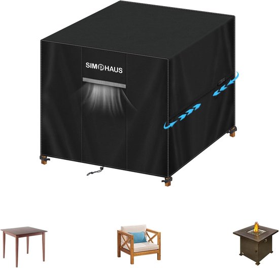 Vierkante Afdekhoes voor Tuinmeubelen - Waterdicht en UV-bestendig - 1 stuk - 420D Oxfordstof - 95x95x90cm