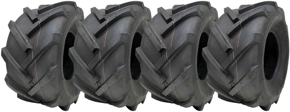 18x9,50-8 banden met open midden en noppen voor industriële rotovator Wanda P328 (set van 4)