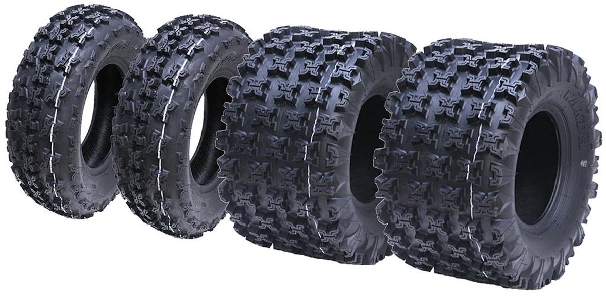 Slasher ATV-banden 20x11.00-9 & 21x7.00-10, 6-laags, Wanda WP02 (goedgekeurd), set van 4.