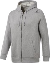 Reebok Fleece FZ Hoodie Heren Sportvest - Medium Grey Heather - Maat M