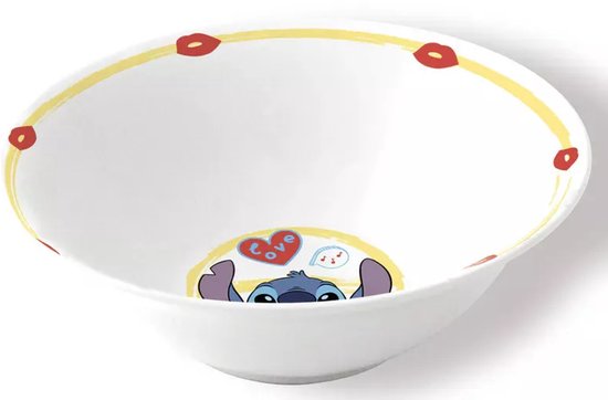 Kinderservies set van borden, kom en mok van keramiek in geschenkdoos van Stitch