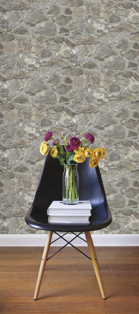 Zelfklevend behang Weathered Stone - RoomMates - Muurstickers - Bruin - Vinyl