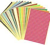 Pastilles autocollantes colorées - Pastilles autocollantes de 6 mm - Petites étiquettes à code couleur - Pastilles de marquage pour l'étiquetage - 16 couleurs