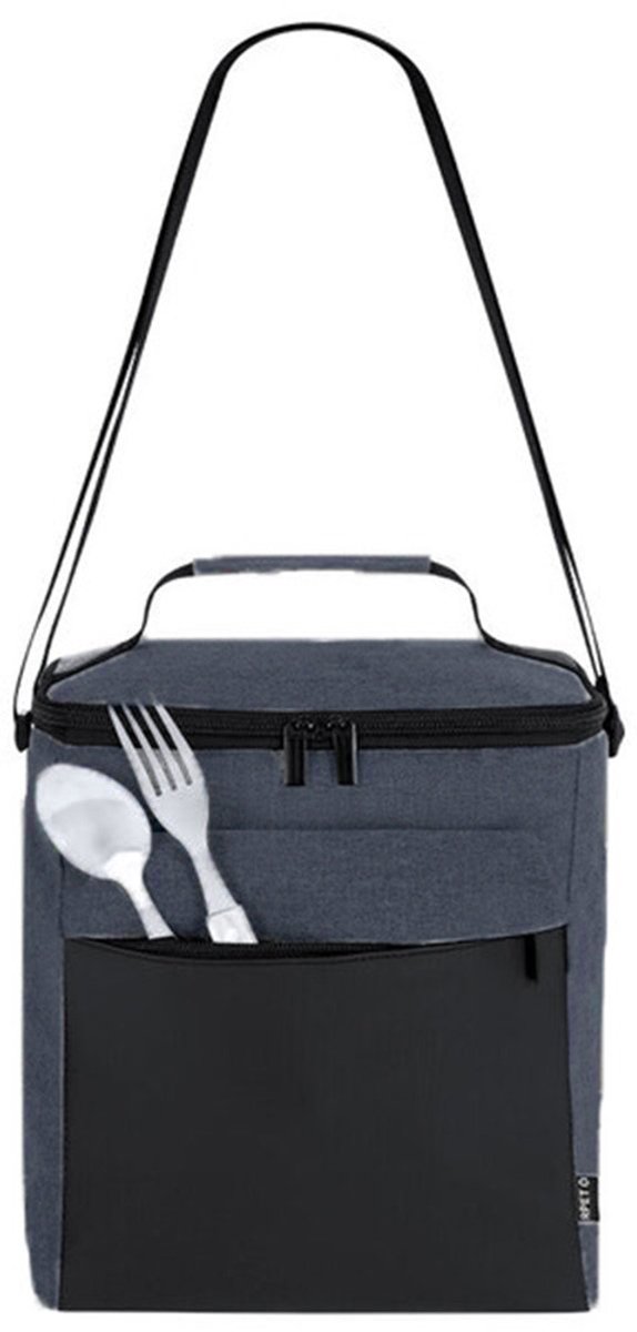 Amalfi Koeltas - voor lunchpakket of drankjes - 15 liter - 23 x 26 x 25 cm - Draagband - Marineblauw - gerecycled materiaal — afbeelding 3