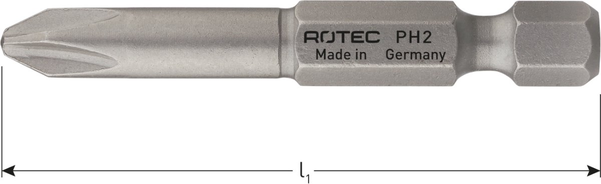 Rotec power-schroefbit, BASIC, PH2x89 (Phillips) (1st.)