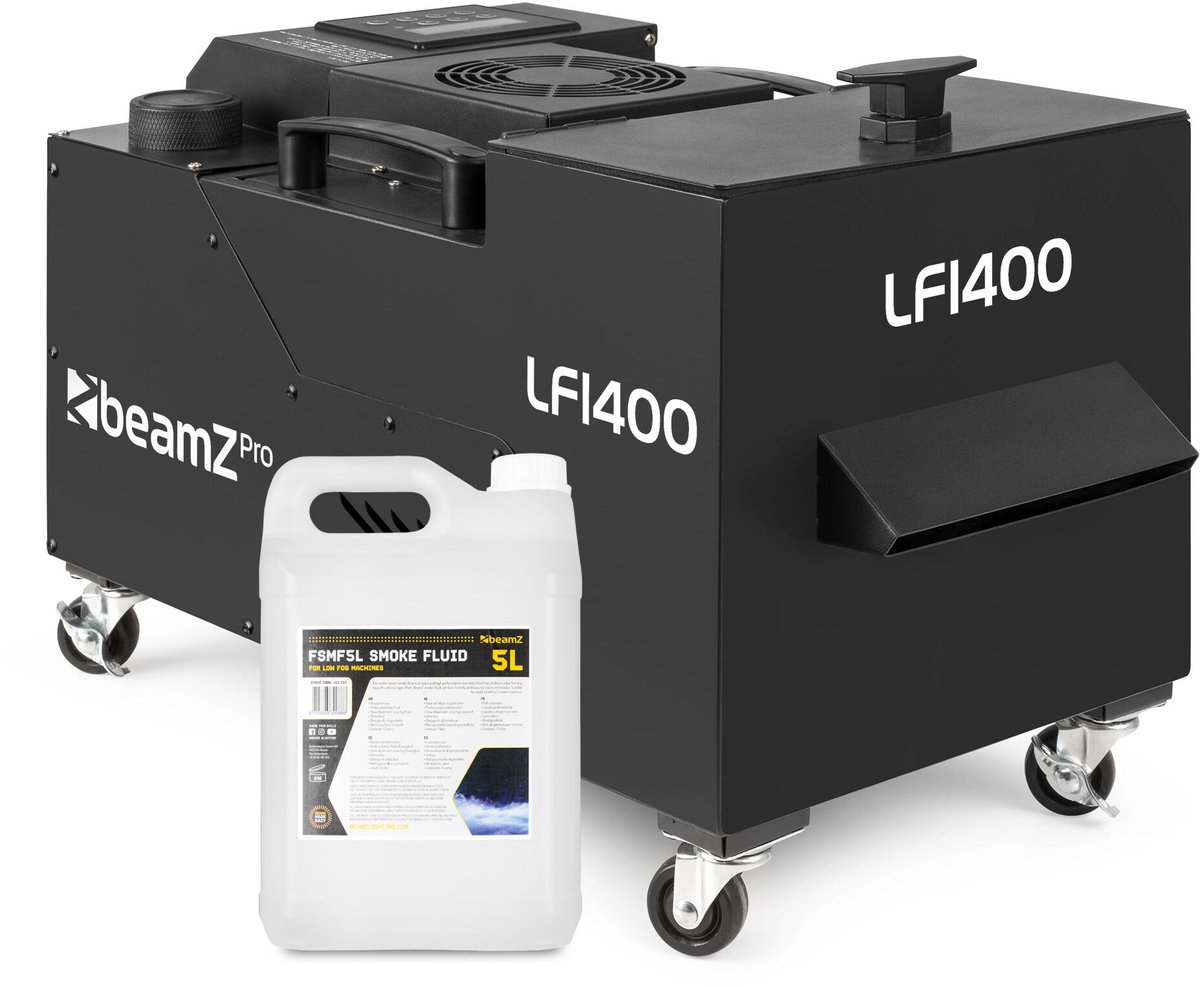 BeamZ Professional LF1400 low fogger set met 5 liter vloeistof - Ultrasoon - 1400W