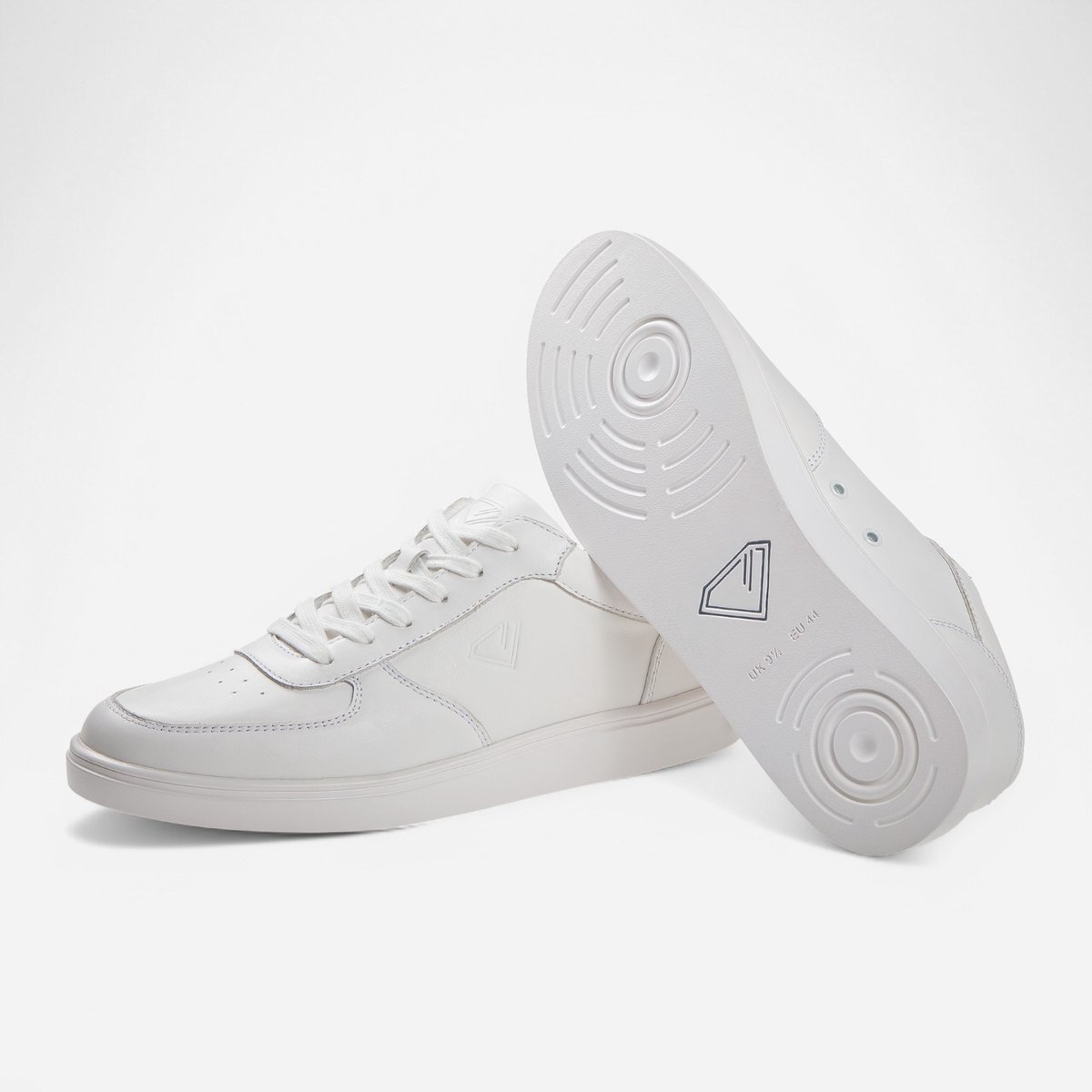 Witte Danssneaker - Volledige zool - Twee draaipunten - SpinPoint Dance Sneaker - Lichtgewicht - Zach voetbed - Unisex - Echte leder - Veters - Salsa, Bachata, Latin, Freestyle - Diamant - BEAT 212 - 502 - 033 - Wit - 39.5