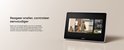 Tablet met vier live feeds. Links tekst "Reageer sneller, controleer eenvoudiger".